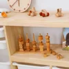 Wooden Closed Back Kids Bookshelf Freestanding Bookcase Modern Display Cabinet Shelf with Drawers Children Toy Storage Cabinet 5