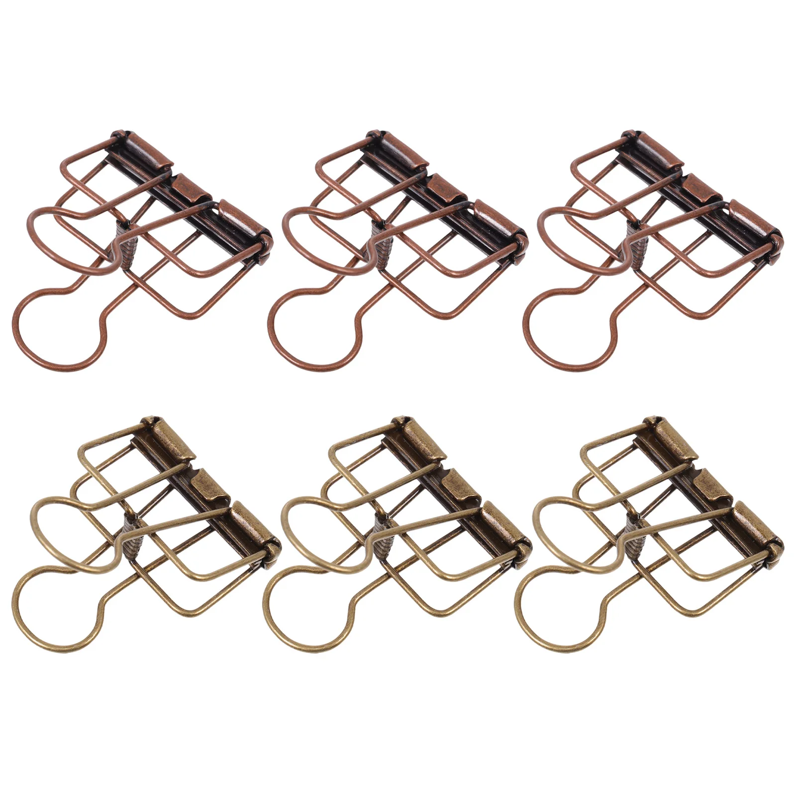 6 Pcs Elliot Folder Office Collection Metal Paper Clip Fine Stationery Clips Iron File Organizing 12 pcs metal clip black paper clips office supplies binder file organization stationery supply