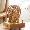 Wind Up Musical Box Wooden Music Box Wood Crafts Retro Birthday Gift Vintage Home Decoration Accessories Valentine's Day Gift 4