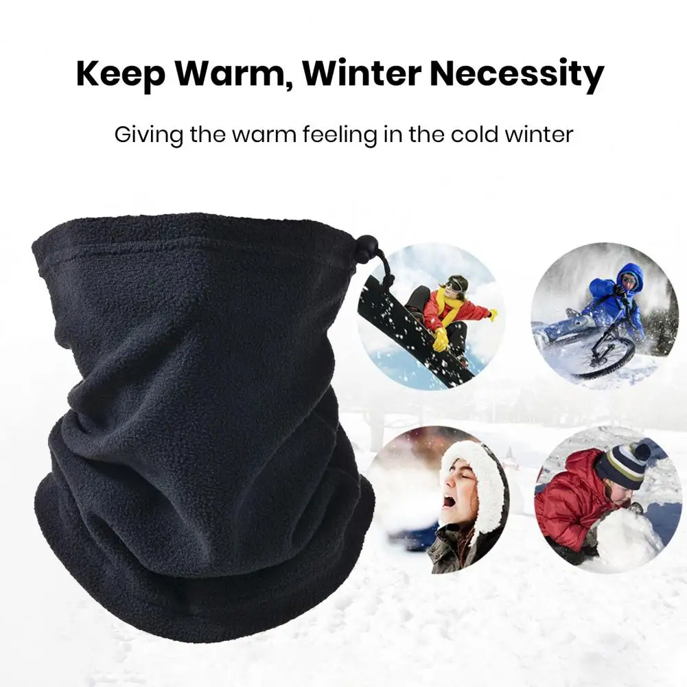 Warm Outdoor Scarf Versatile Winter Neck Gaiter Polar Fleece Face Guard with Drawstring Ideal for Cycling Running Sports Scarf gym gloves fitness weight lifting gloves training sports body building exercise cycling workout glove with wrist wrap support