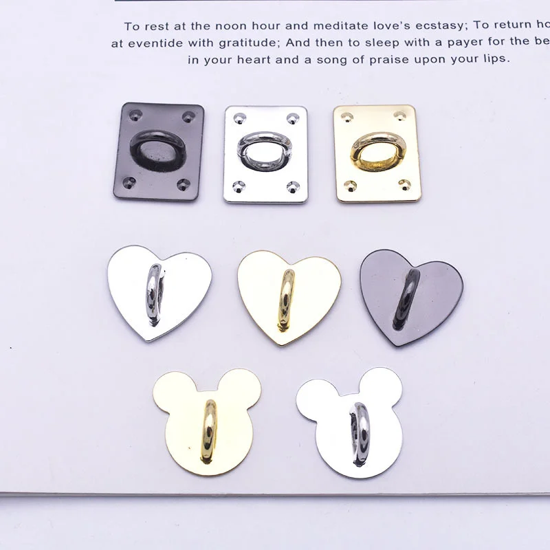 Self adhesive metal heart phone charm holder jewelry accessories 1pc