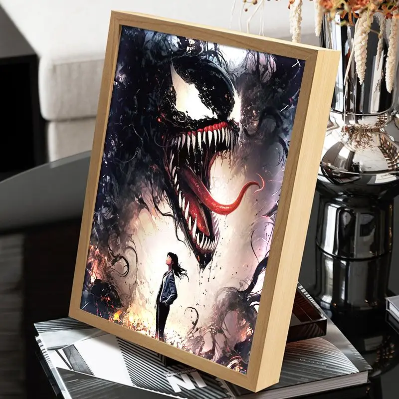 VENOM インテリア用 Marvel Venom LED Night Light Wall Decoration Painting Cartoon
