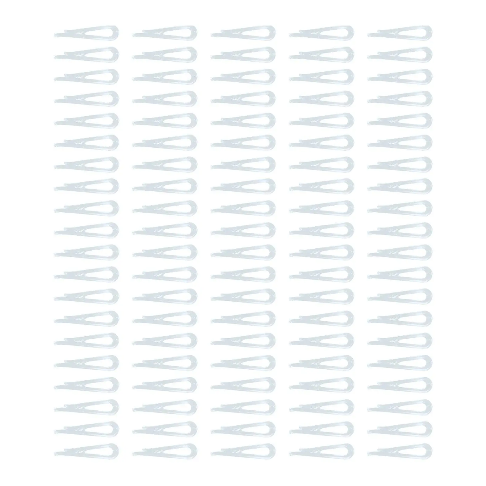 100Pack U Shape Clear Durable Plastic Alligator Clips Shirts Folding Ties Socks Pants Hold Garments in Place