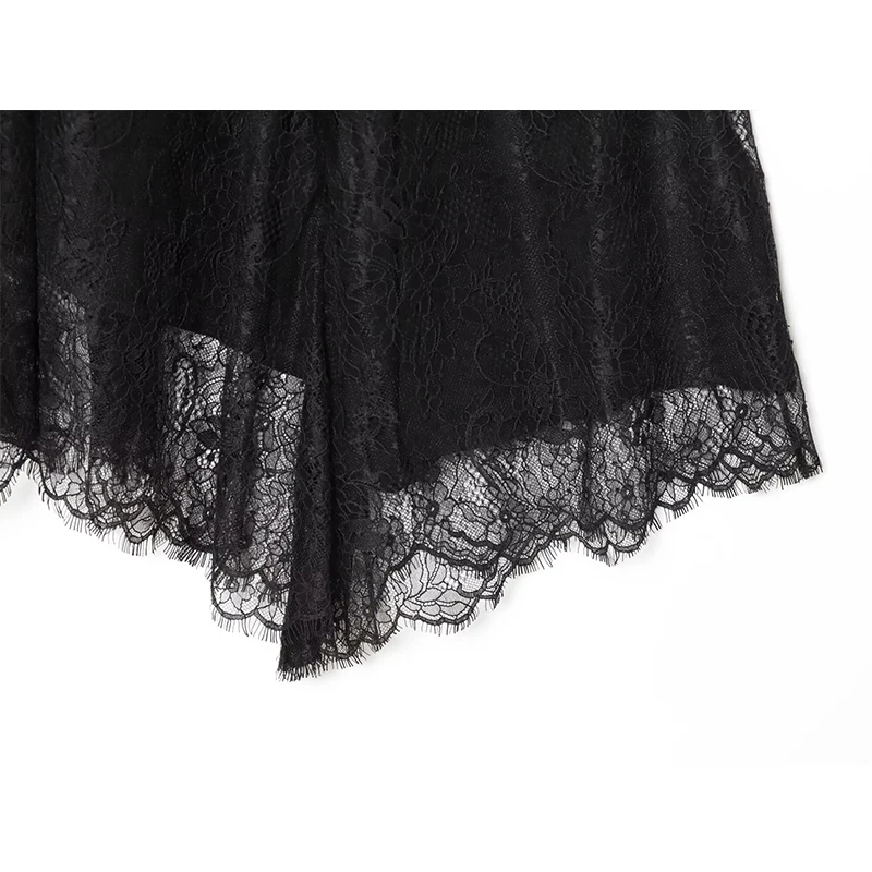 Women Black Lace Midi Skirt Elegant Long Skirts 2026 New Fashion Lady Spring Summer Evening Party Skirts ﻿Mujer