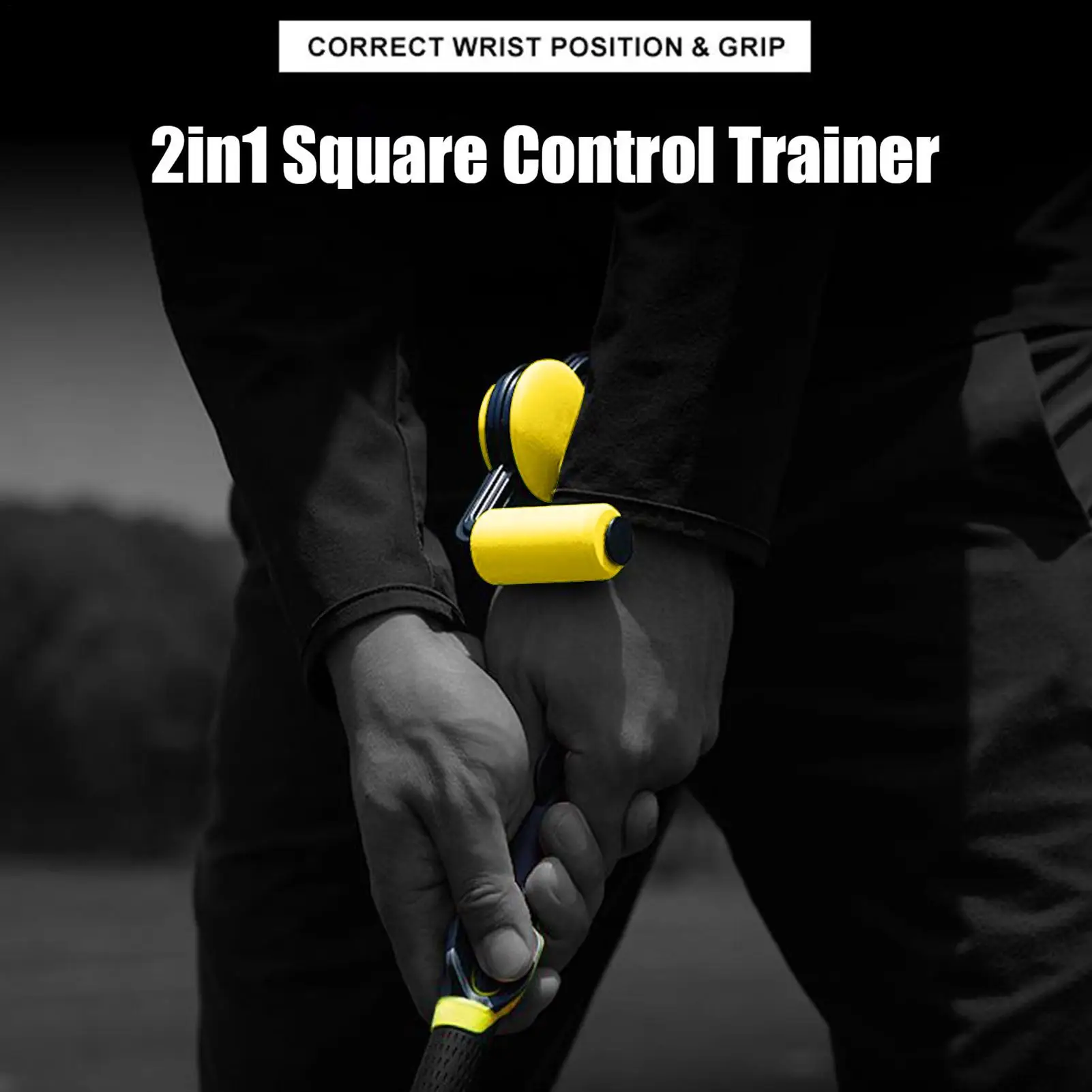Golf Swing Trainer Golf Grip Trainer 2 in 1 SquareSet Control Grip Trainer to Train Correct Hand Position Accessory for Beginner
