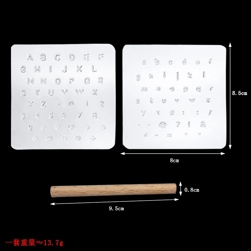 Set of plastic punch alphabet number stamps for leather tools professional leather drilling