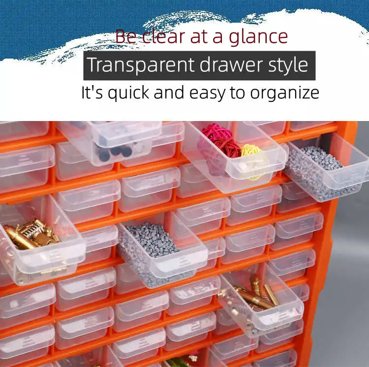 39 Multi-grid Drawer Storage Parts Box Wall-mounted Combination Component Toolbox Screw Cabinet Tool Box Plastic Tool Case tool storage box parts storage box plastic tool box storage organizer box parts organizer