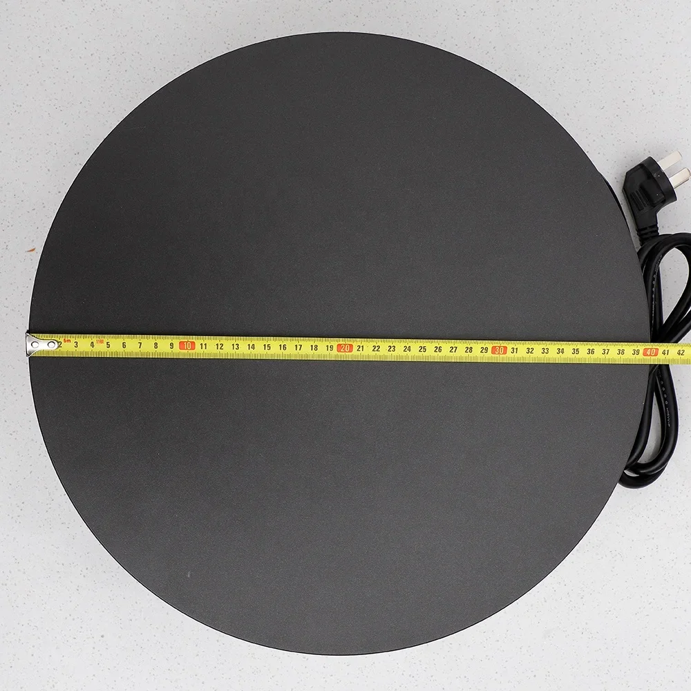 Snack Equipment Home 360 Rotatable Electric Gas Crepe Maker Diameter 40CM Large Turntable Class Halberd Furnace 5