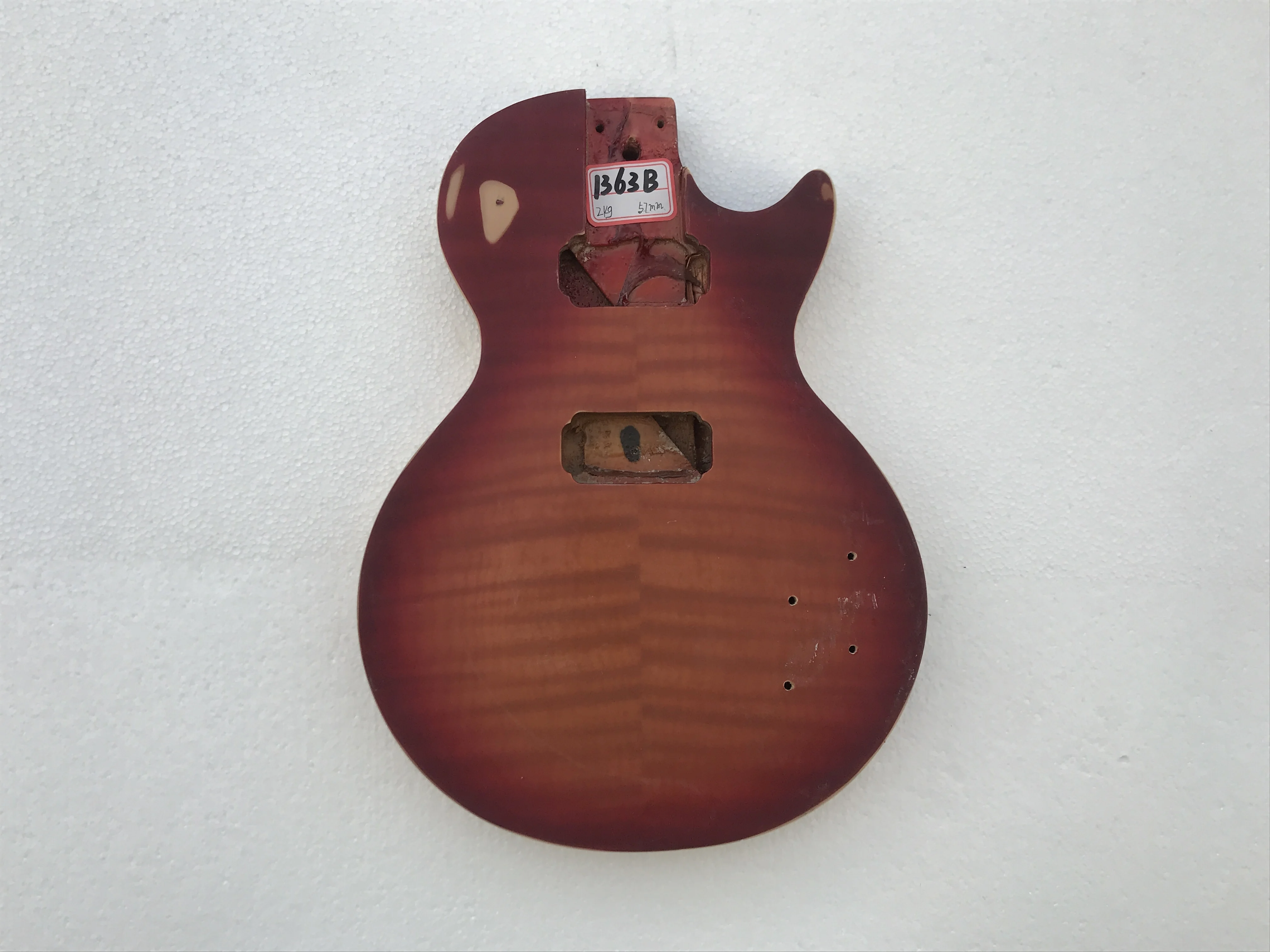 

DIY 6 Strings Electric Guitar Body Quilted Maple Top HH Pickups Part Guitarra in Stock Discount Free Shipping 1363B