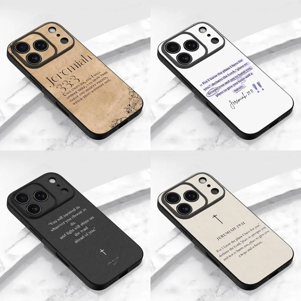 Inspirational God Jesus Bible Verse Phone Case - Protective Black Cover