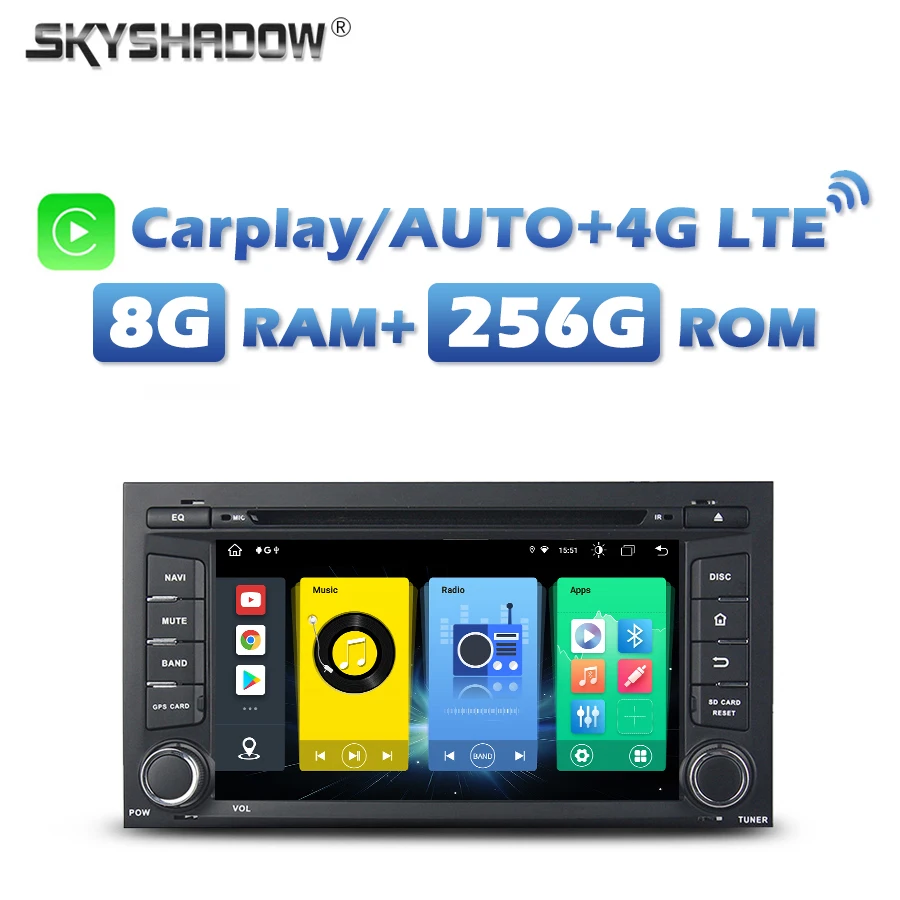 4G Sim Dsp Ips Wireless Carplay Auto Android 13.0 8G + 256G Lettore Dvd Per Auto Gps Rds Radio Wifi Bluetooth Per Vw Seat Leon 2014-2017