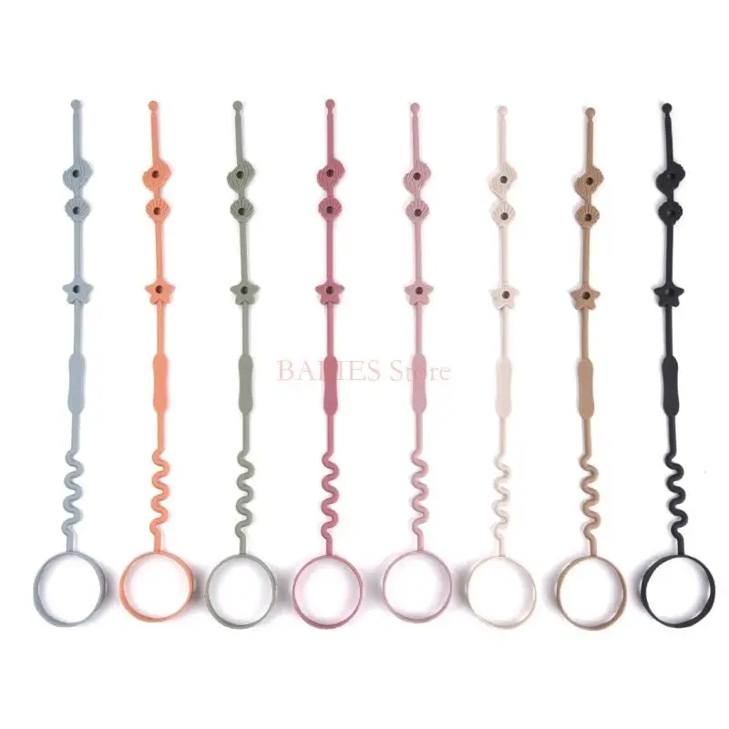 

C9GB Детская цепочка с защитой от падения Мягкий силиконовый держатель для соски Ремень для детской пустышки для чашки