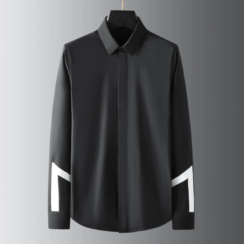 

Рубашка мужская с длинным рукавом, 2022 хлопок, с геометрическим принтом