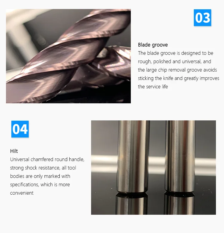 record vise HRC62 Corner Radius End Mill CNC R Bull Nose Milling Cutter Metal Router Tungsten Carbide Steel Tool R0.5 R1 4Flutes ball nose end mill