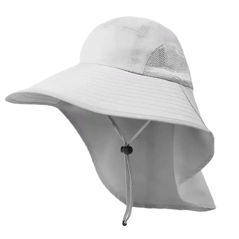 Description Picture 5 of itemSummer Wide Brim Sun Hat with Neck Flap for Men Women Adjustable Outdoor 50+UPF Protection Safari Cap Hiking Fishing Hat