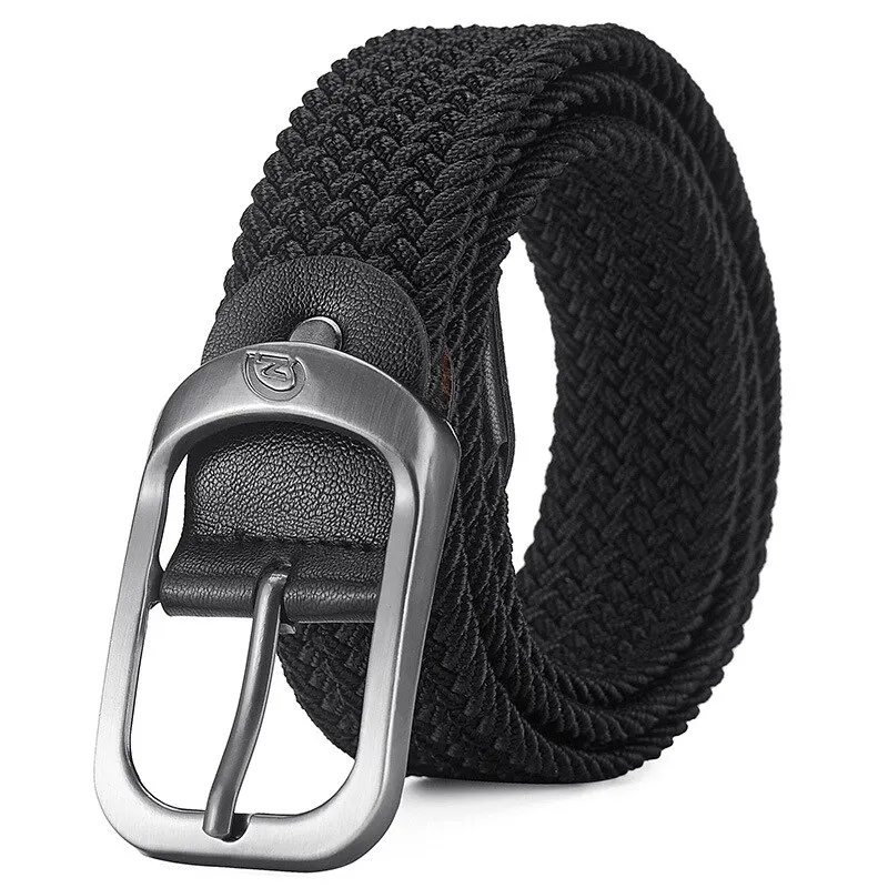 Silver buckle black