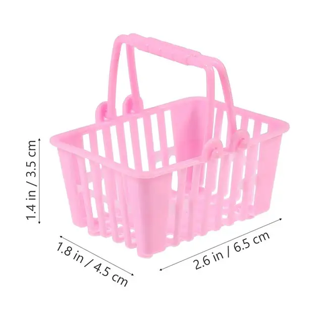 12pcs Mini Shopping Baskets Playing House Baskets Kids Small Candy Baskets Model Doll House Furniture For Dollhouse Decor 6