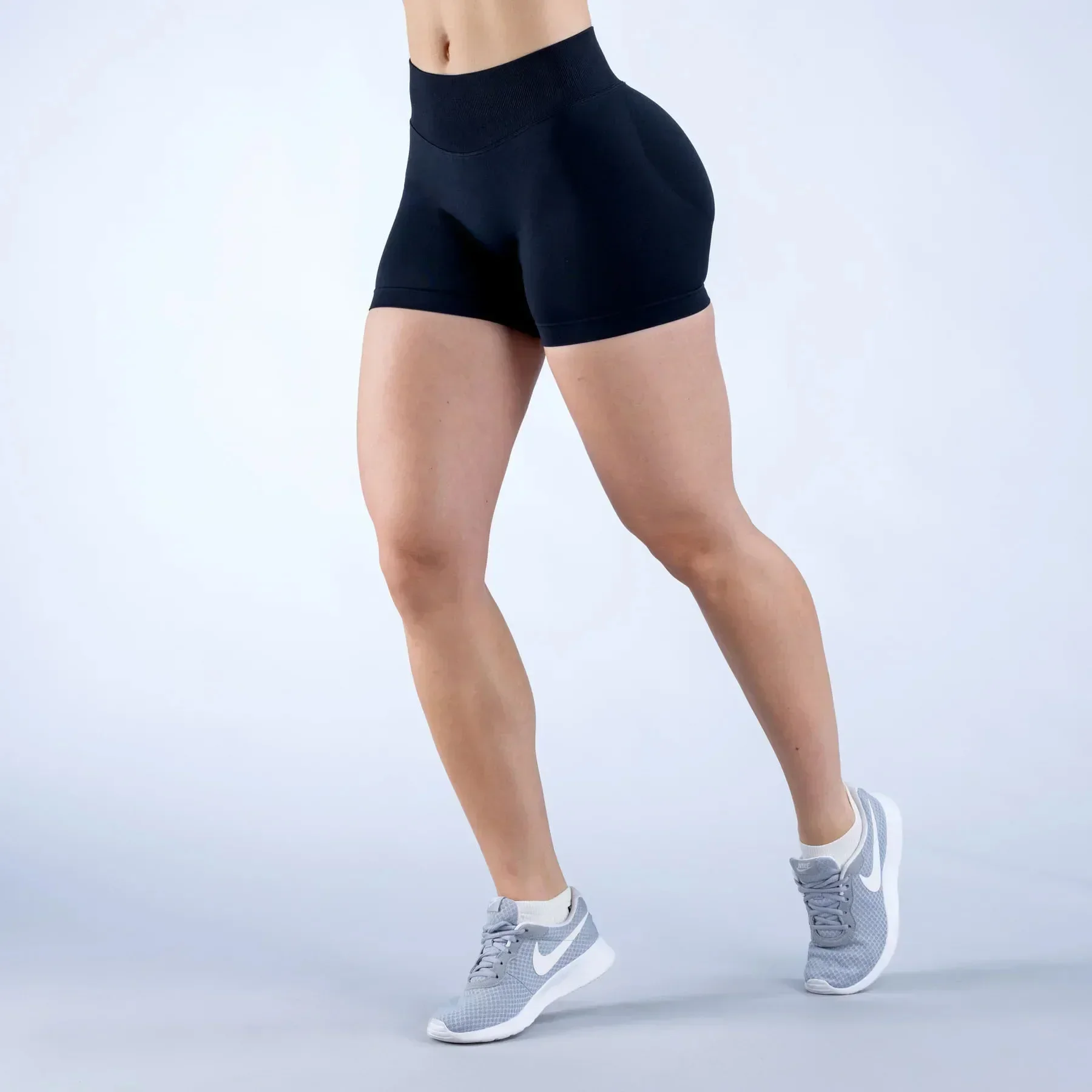Impact Shorts 4.5" Seamless Design Low Ribbed Band Gym Women Flex Scrunch Bum Seam Soft Feel Workout Yoga Booty Hips Push Up