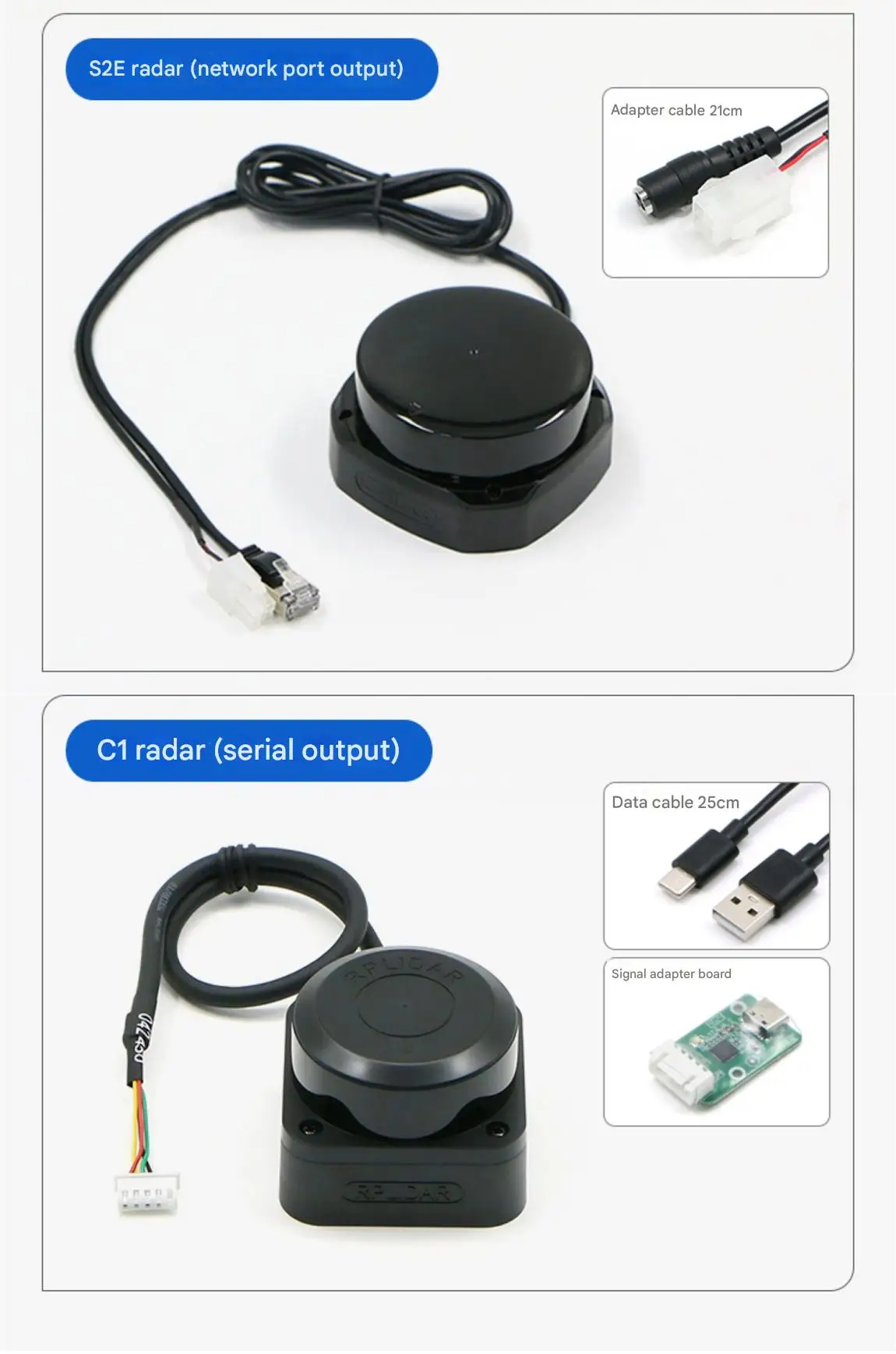 SLAMTEC A1, C1, S2 series LiDAR