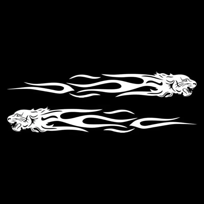 2x Flame Car Decal Decorative Sticker Auto Decoration Styling Tools