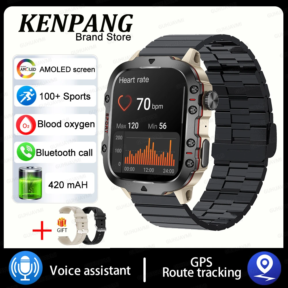 Montre Connectée Militaire Pour Homme, Montre De Sport Avec Réponse