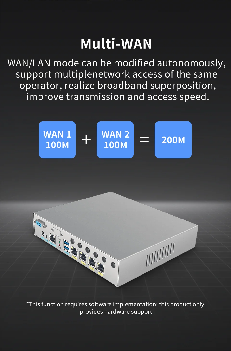 Mini PC Firewall Router with 4 LAN Ports, Intel Celeron J4125, USB3.0, Ngff SIM Slot - VPN Ready, OEM/ODM Logo Laser Print Description Image.This Product Can Be Found With The Tag Names Barebone Mini PC, Computer Office, Fanless soft router