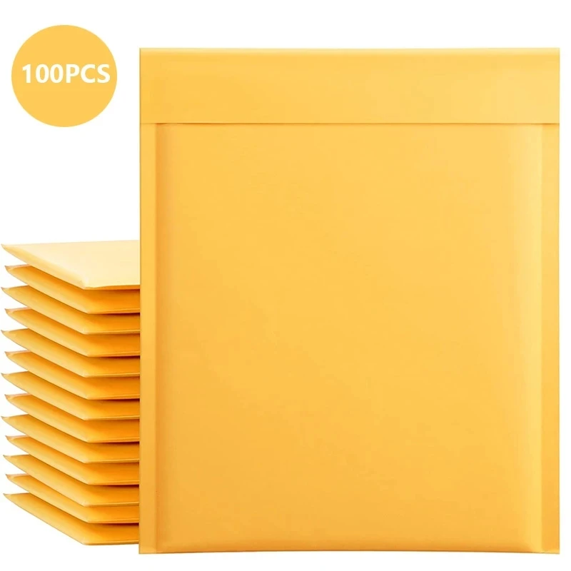 100 Pcs Foam Envelope Bags Self Seal Mailers Padded Shipping Envelopes