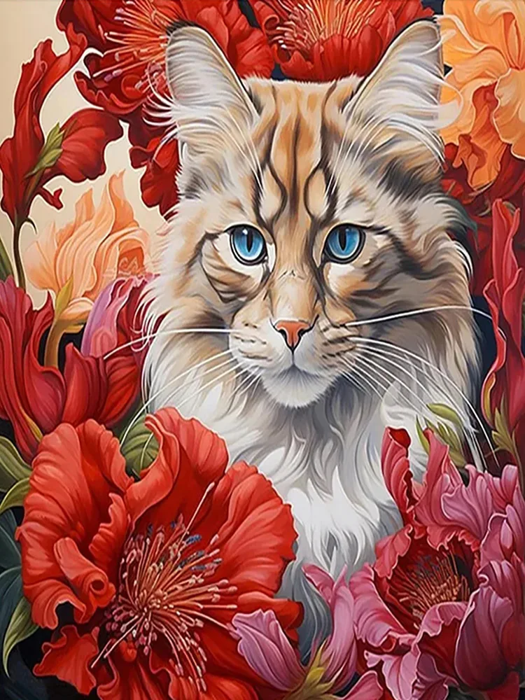 DIY 5dダイヤモンドペインティングキット、風景刺embroidery、花と動物