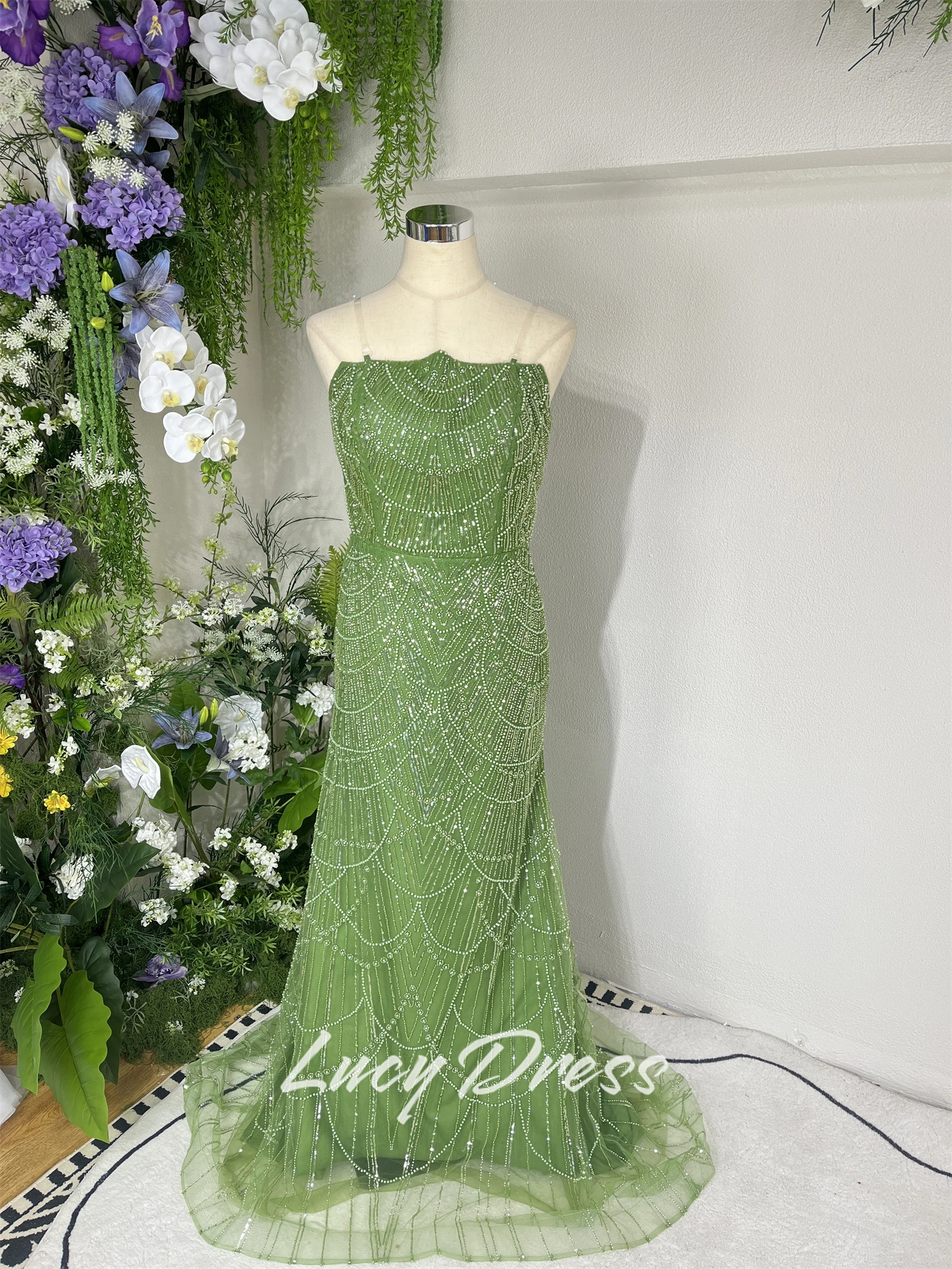 Lucy Customized Party Dress Rose Red Evening Wedding Luxury Dresses Women 2024 Ball Gowns Robes De Cocktail Prom فساتين سهرة 4