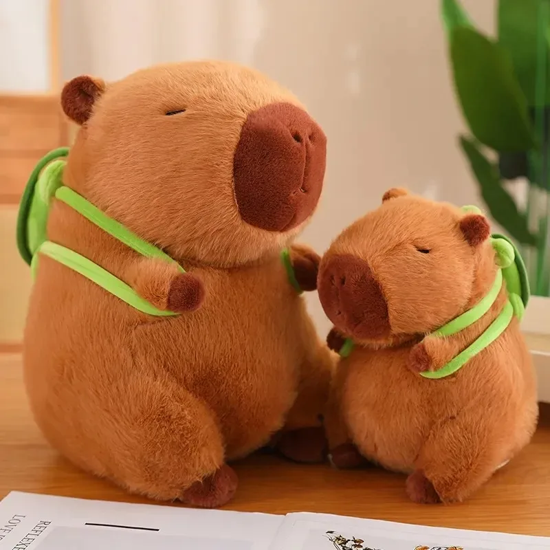 Cute Capybara Plush Toys With Turtle Backpack Lovely Cartoon Stuffed Animals Fluffly Dolls Holiday Gift Decor Soft Plush Pillows plush pillows for kids sloth toy stuffed lovely plaything cartoon dolls child