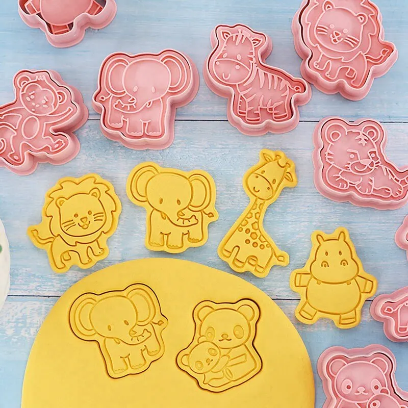 Jungle Safari Animal Cookie Cutter Mold DIY Cake Tools Jungle Birthday Party Decoration Kids Safari Party Supplies Baby Shower cookie cutter,baking mold,cookie mould,cookie printing mold,baking decorating tools,cookie maker press kit