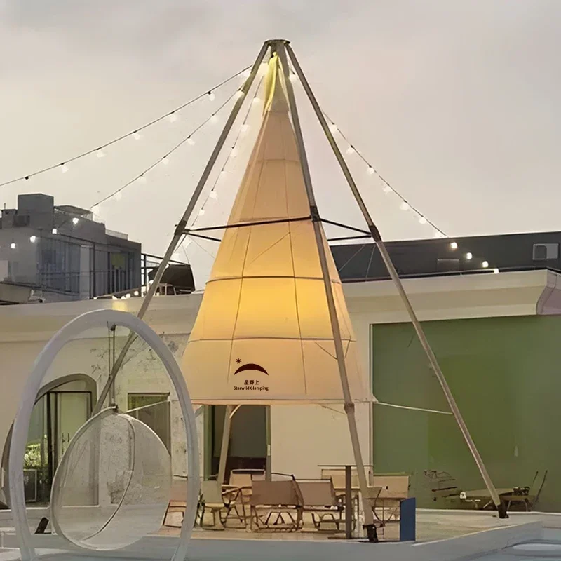 

Xingye Ueno Luxury Campsite Lantern Tent Bamboo Joint Conical Outdoor Restaurant Camping Bar Scenic Area Resort