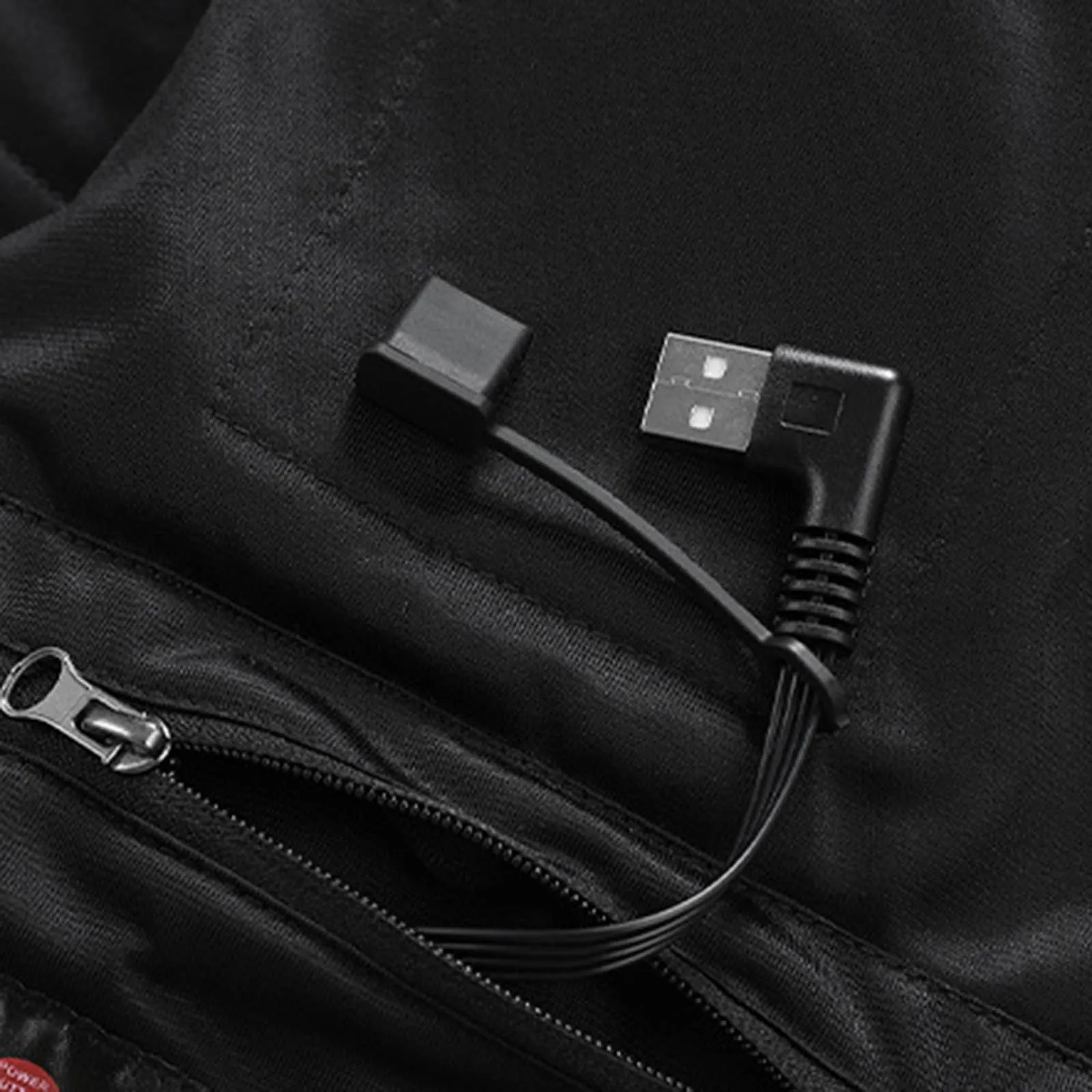Men'S Winter Warm Fleece Jacket Solid Smart Heat Coat Outdoor Coat Thermal Usb Electric Battery Long Sleeves Heating Jackets 5