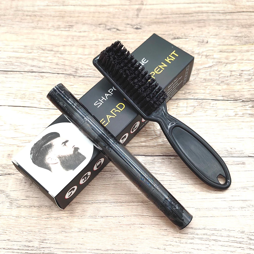 Mustache Repair Pencil Waterproof Beard Shaping Filler Pen Double Head Barber Pencil Coloring Tool for Men for Cosmetic Styling
