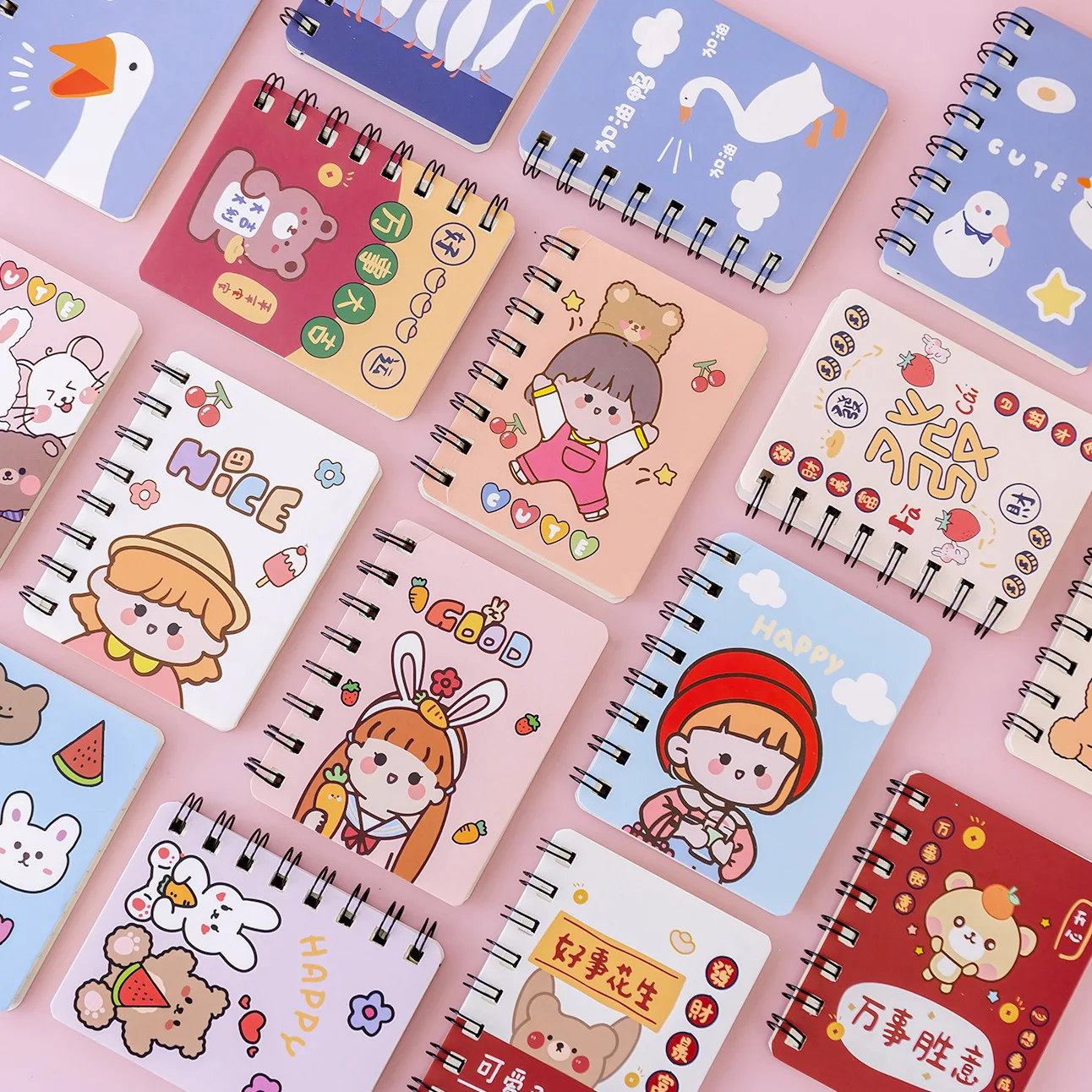 Kawaii A7 Notebook 80Sheets Journal Weekly Planner Supplies Office  Accessories Leather Paper For Students School Supplies - AliExpress