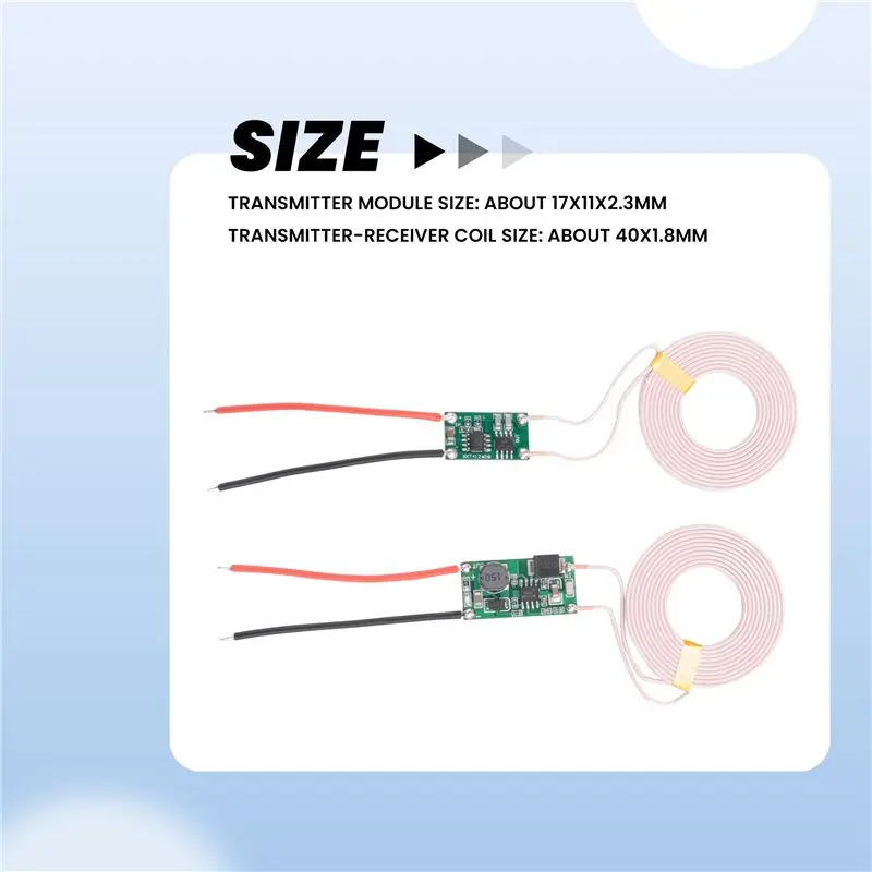LC-5V2A 무선 전원 모듈 무선 충전 송신기 및 수신기 회로 기판 다기능 편리한 모듈 내구성