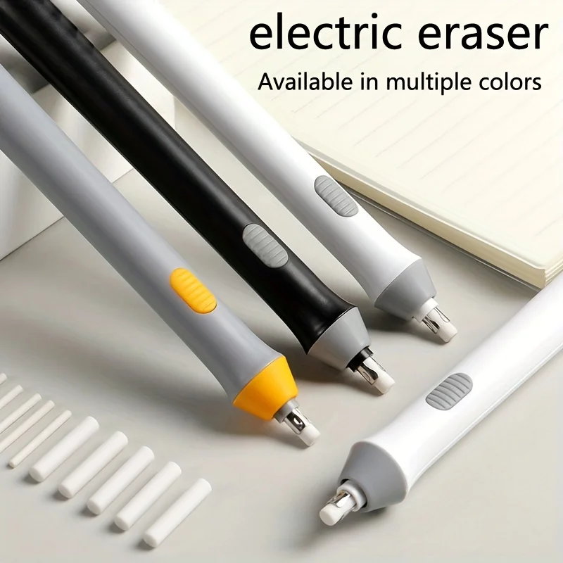 Electric Erasers Less Rubber Crumb Thick/Thin Rubber can be Changed Simple Safe and Efficient School Supplies Korean Stationery - 2