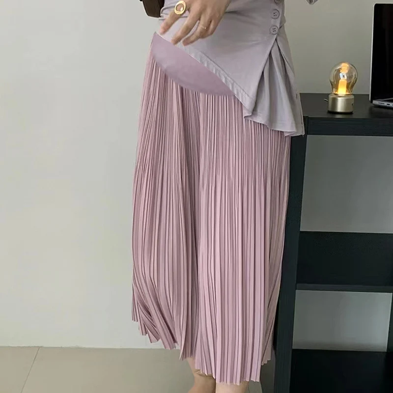 9022# Spring Summer Ruching Pleated Maternity Skirts Elastic Waist Belly Clothes for Pregnant Women Pregnancy Bottoms