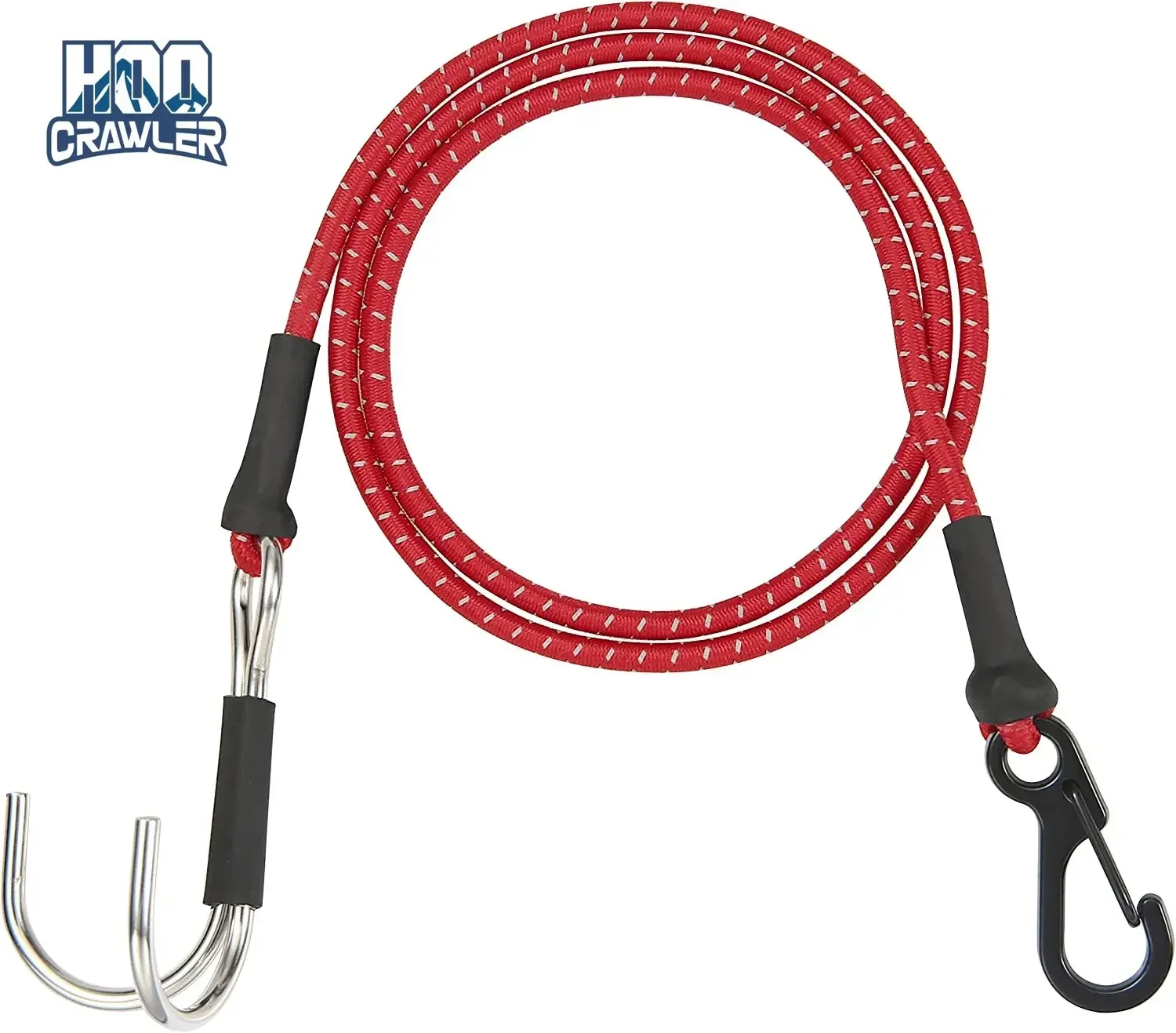 HooCrawler 1/10 RC Crawler Kinetic Winch Strap, Escape Rope Rescue Trailer Hook for Axial SCX10 I II III TRX4 Element D90 WPL