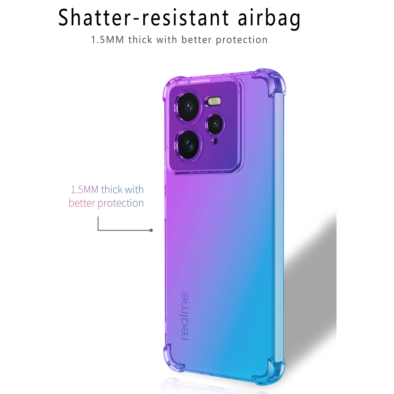 Gradient Airbag TPU Shockproof Protective Case
