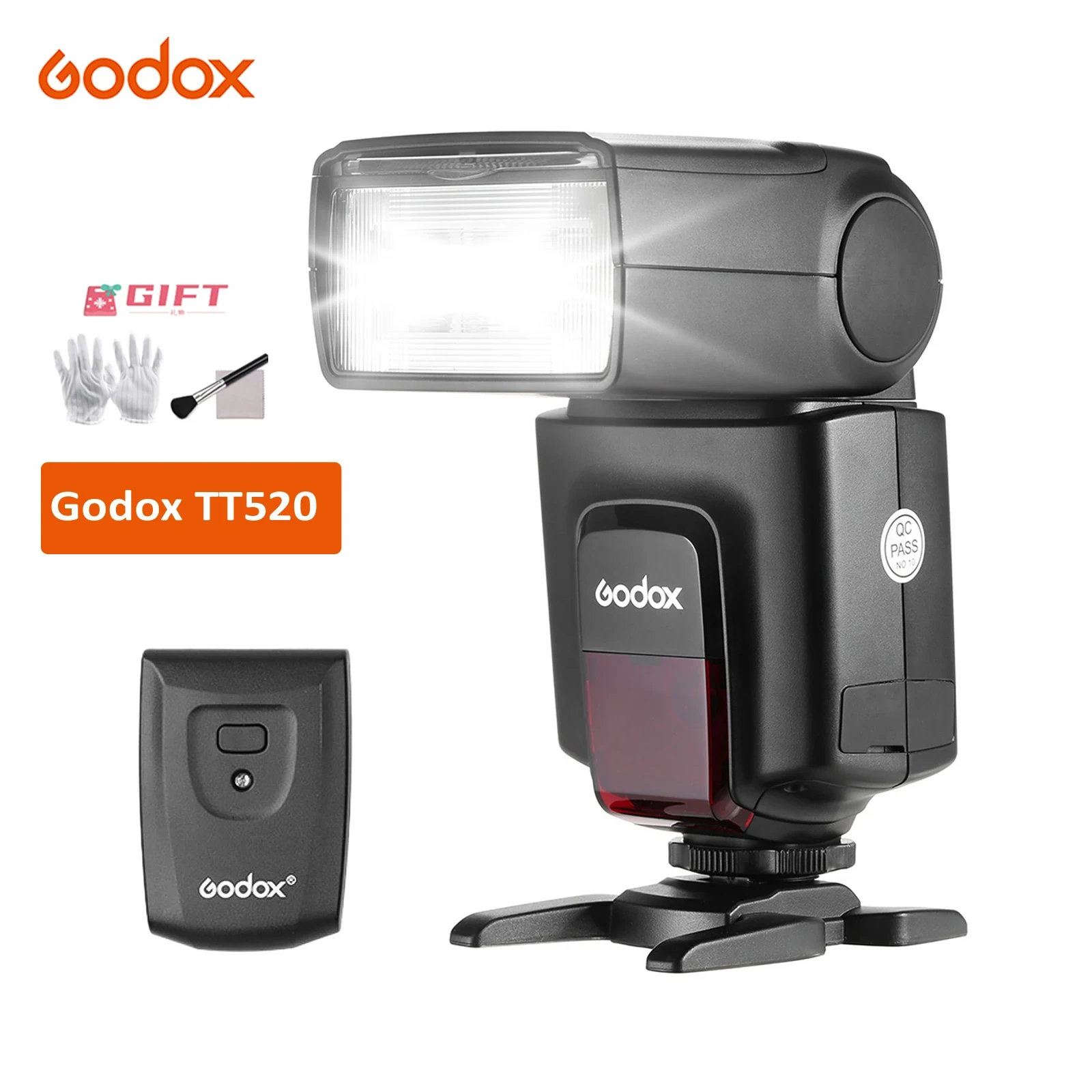 On Camera Flash Godox TT520 Electronic Speedlite + AT-16 2.4G Wireless Trigger Transmitter Guide S1 S2 Mode Canon Nikon Pentax