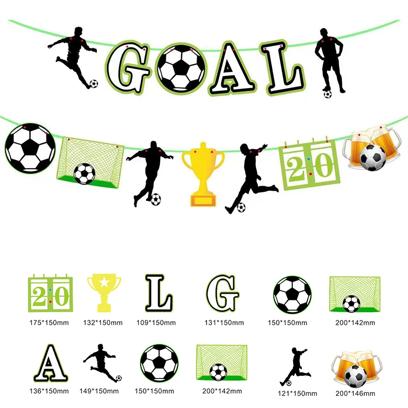 Decorazioni Compleanno Tema Calcio - Palloncini, Tovaglia, Banner, Per Feste - Foto 7