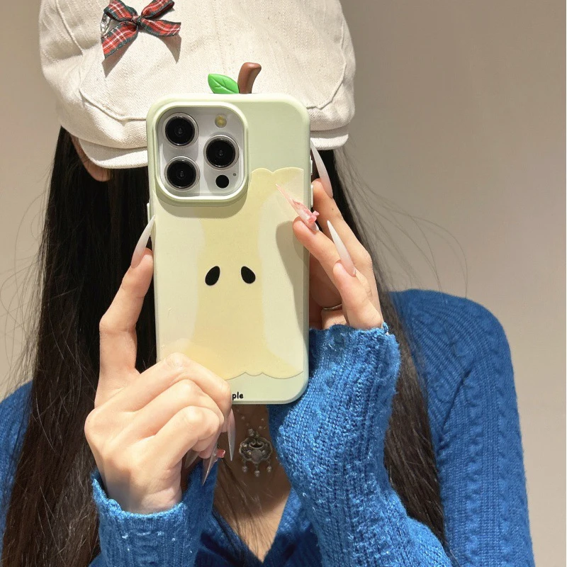 Korean Style Three-dimensional Red Apple Core Phone Case For Apple Suitable For iPhone 16 15 14 13 12 11 Por Max Anti Drop 5