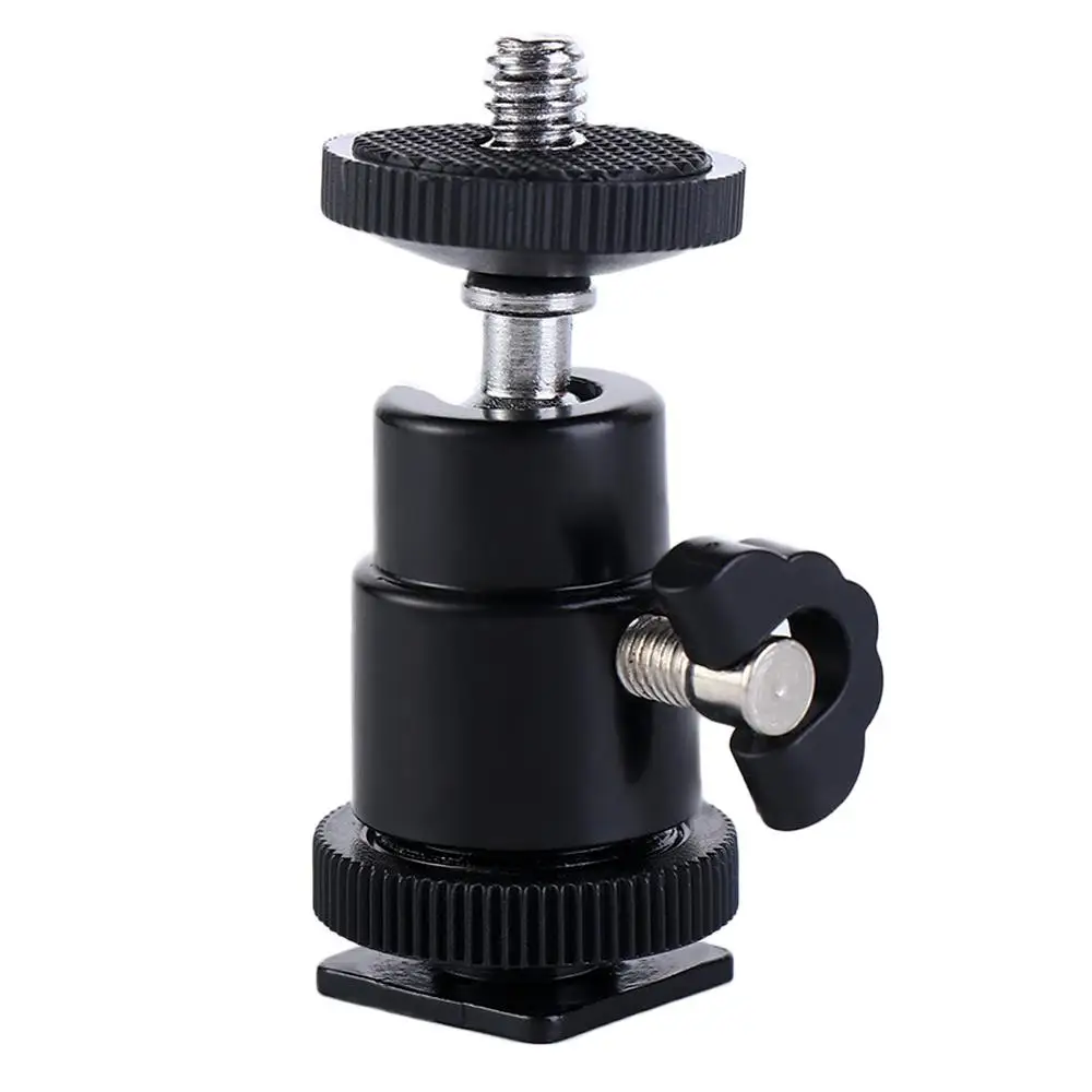 

DSLR Mini 1/4" Screw 360 Degree Aluminum Rotary Mount Tripod Ball Head Camera Tripod Tripod Ballhead Holder Flash Bracket