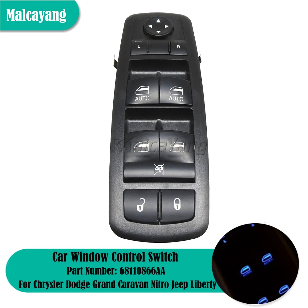 

Новинка, переключатель управления стеклоподъемником Chrysler Town & Country Dodge Grand Caravan Nitro Jeep Liberty 68110866AA 68110866AB