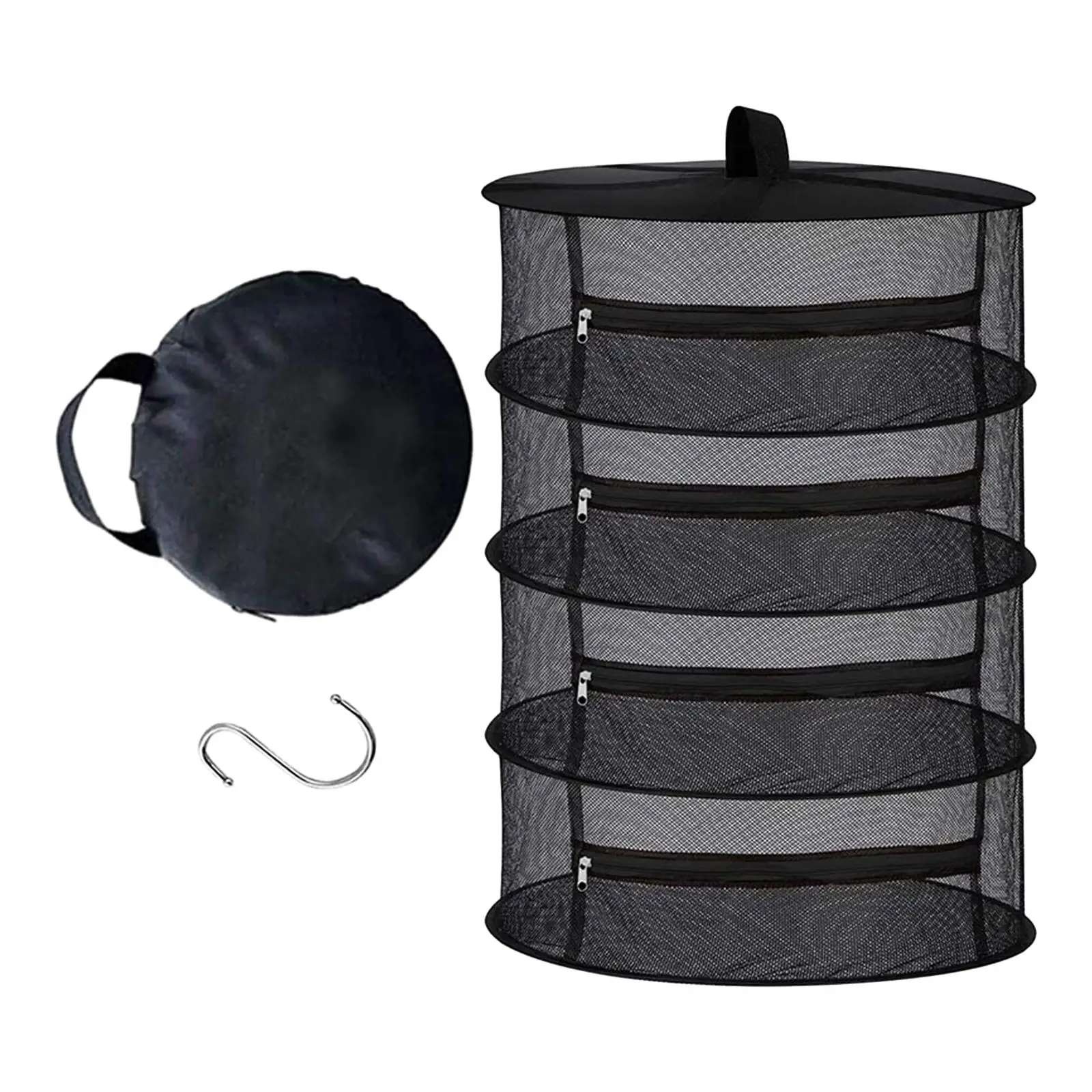 Herb Drying Rack Collapsible 4 Layer Breathable Herb Dryer Herb Drying Hanger 3