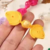 5 Pairs Chinese Knot Button Cheongsam Buttons Tang Suit  with Faux Jade Bead Knot Fastener DIY Handcraft Clothing Accessory 3