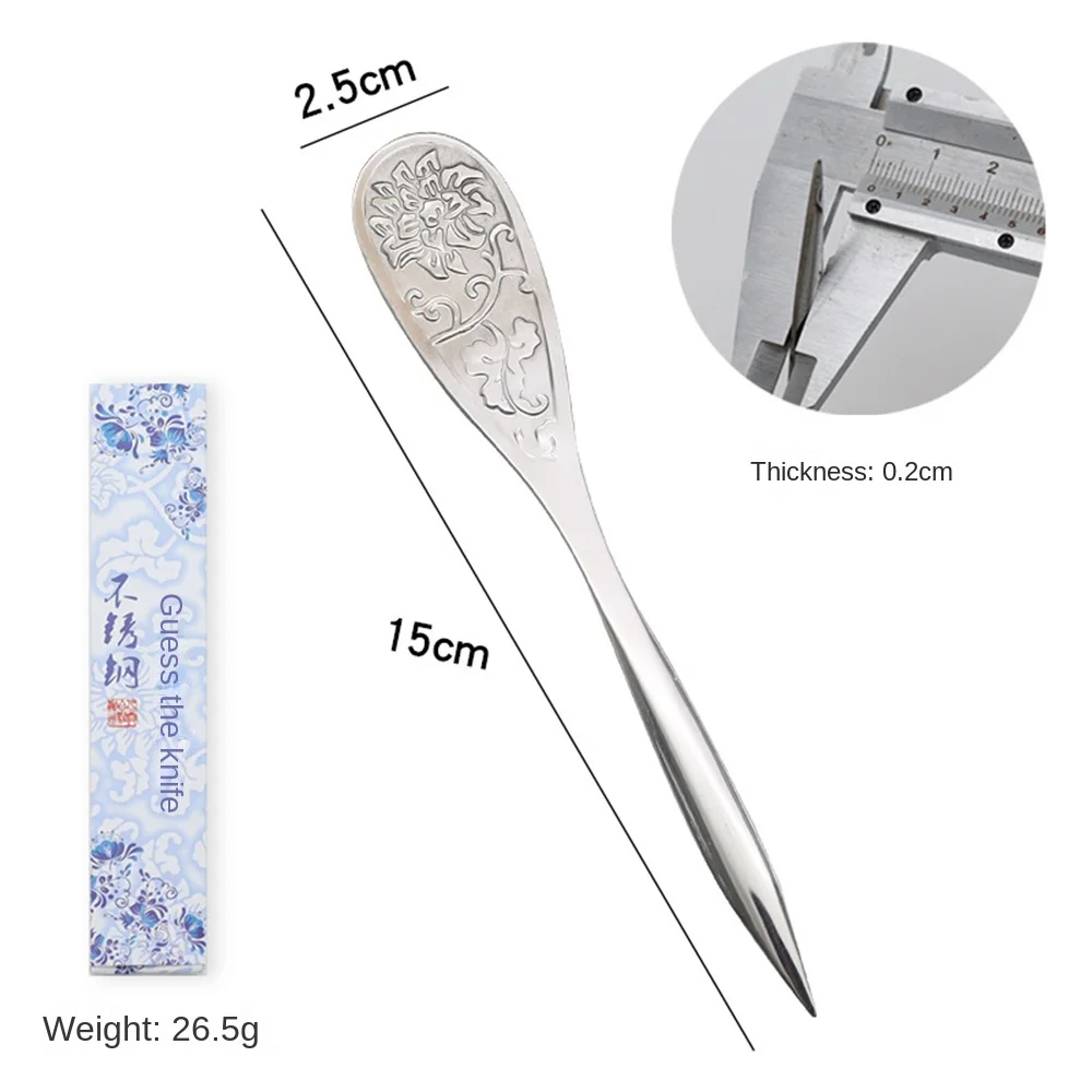Puer Tea Cake Knife Metal Household Tea Set Kitchen Accessories Pry Needle Cone For Kung Fu Teas Stainless Steel