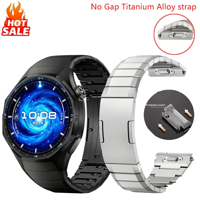 Enhanced Titanium Alloy Metal Strap - No Gap Quick-Release Design