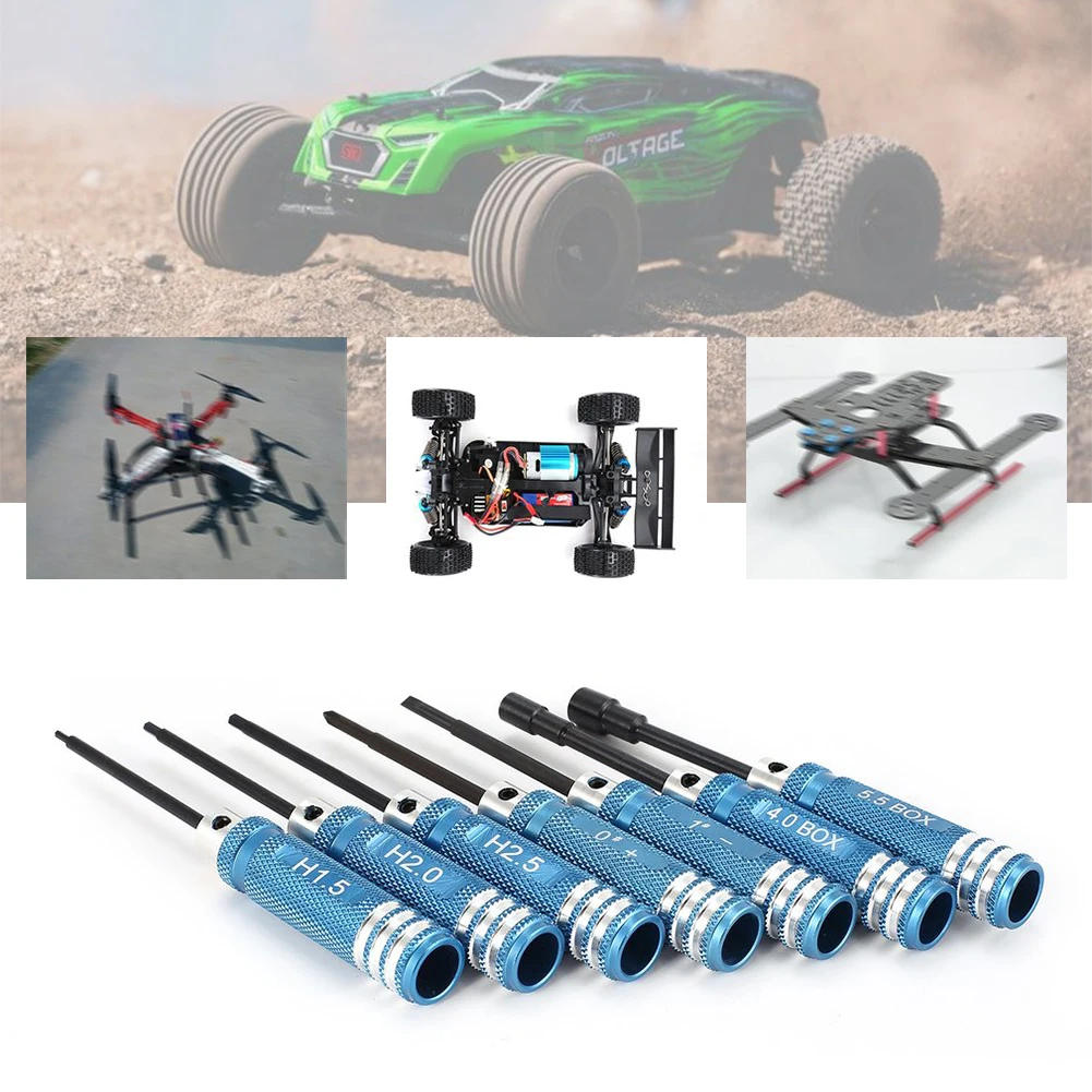 Wltoys Traxxas Axial FPV 드론용 스크루드라이버 수리 도구 키트, 4.0 5.5mm 스패너 박스, 4.0mm, 5.5mm 박스, 7 개